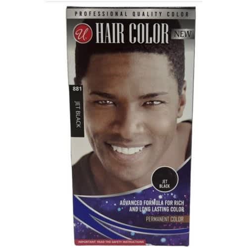 Jet Black #881 Men Permanent Hair Color - Advanced Formula Kit
