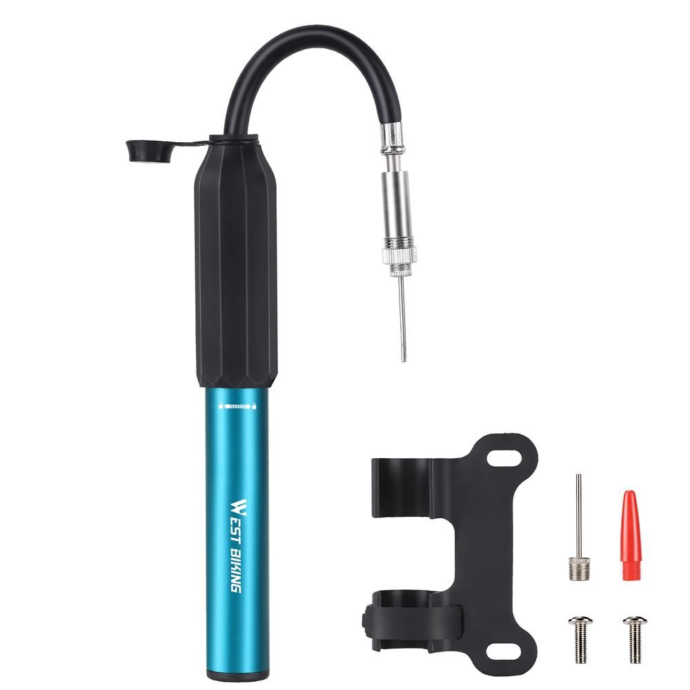 Aluminum Alloy 120PSI Bicycle Tire Pump Portable Bike Inflator Telescopic Bicycle Tire Inflator Hand Pump Cycling Accessory
