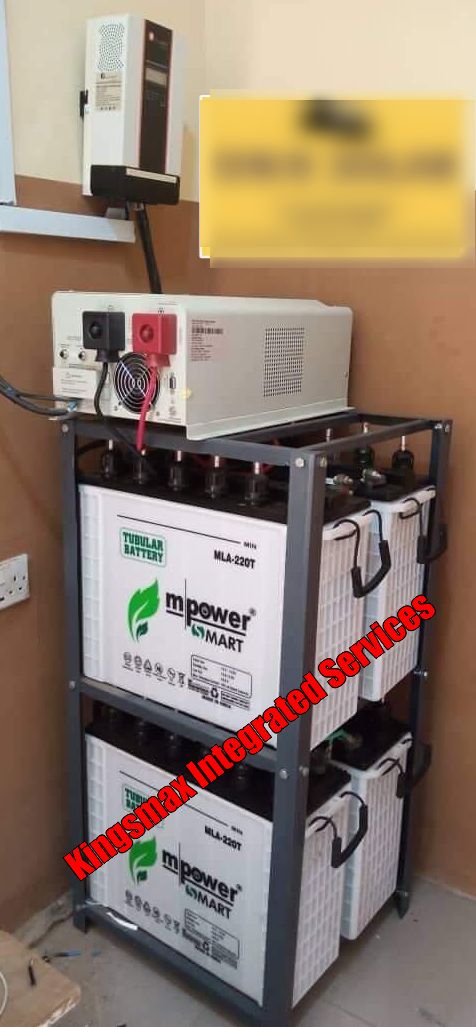 Solar Energy Inverter Battery Rack. For Tall Tubular Batteries ( For 4 Batteries Rack )