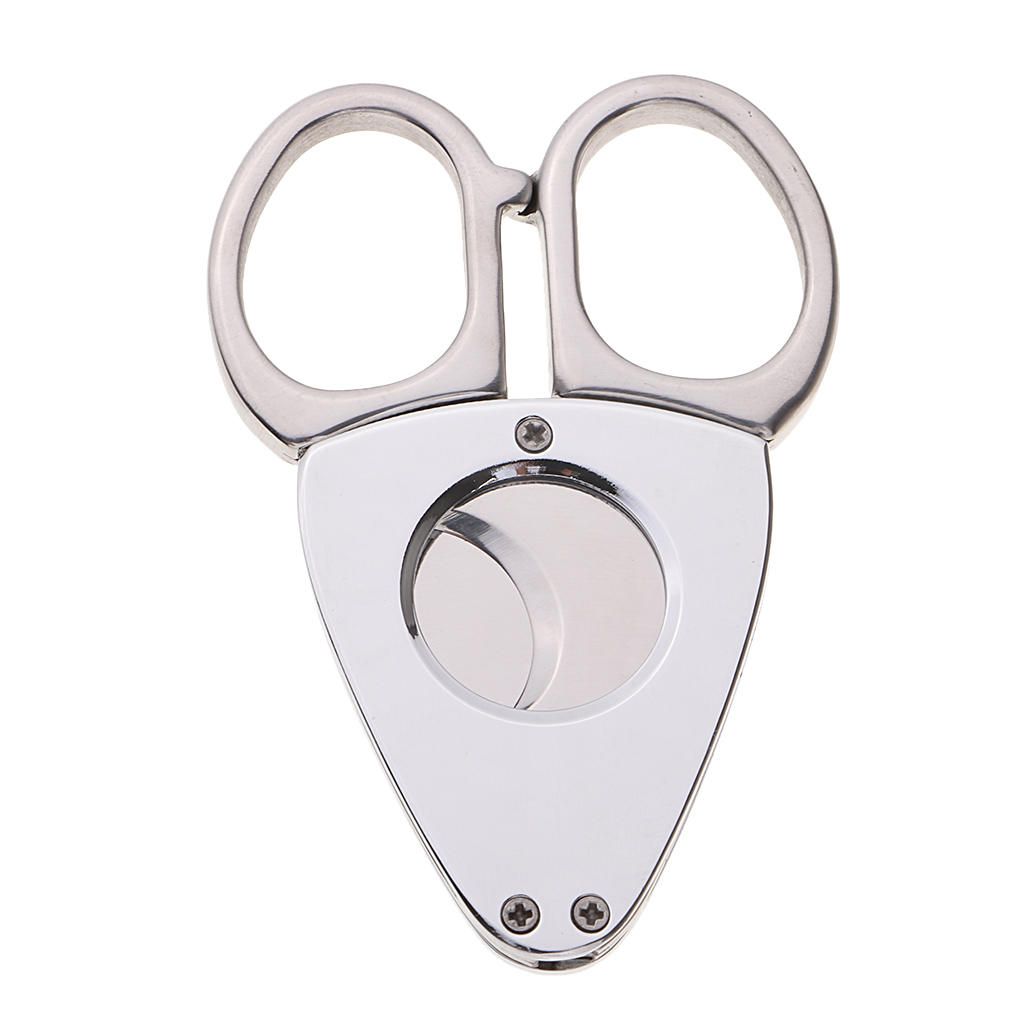 2 In 1 Stainless Steel Cigar Cut Cutter