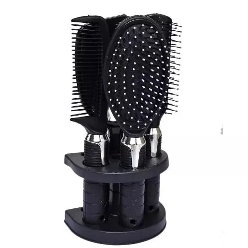 Professional Hair Comb Brush Set With Mirror Hairbrush Holder Detangling Massage Combs