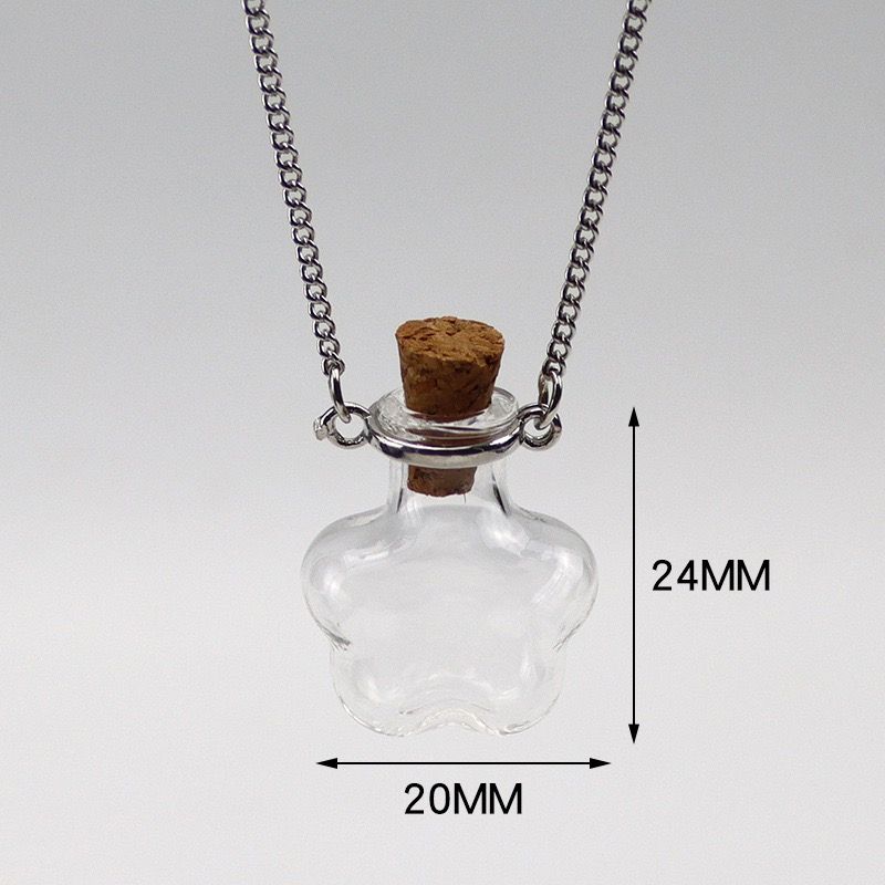 1/2X Mini Cork GlBottle Pendant  Essential Oil-1PC