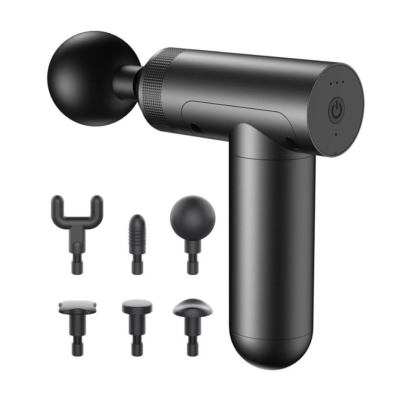 Mini Massage Gun Muscle Massager Deep Tissue Vibration Gun Body Relaxation Sports Exercising Pain Relief Slimming Shaping-Black