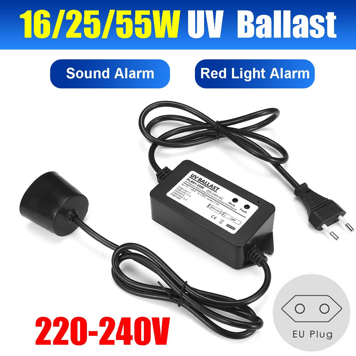 Water Filter UV Lamp Ballast Replaced 6W 12W 16W 25W 55W For Water UV Disinfecti 16W