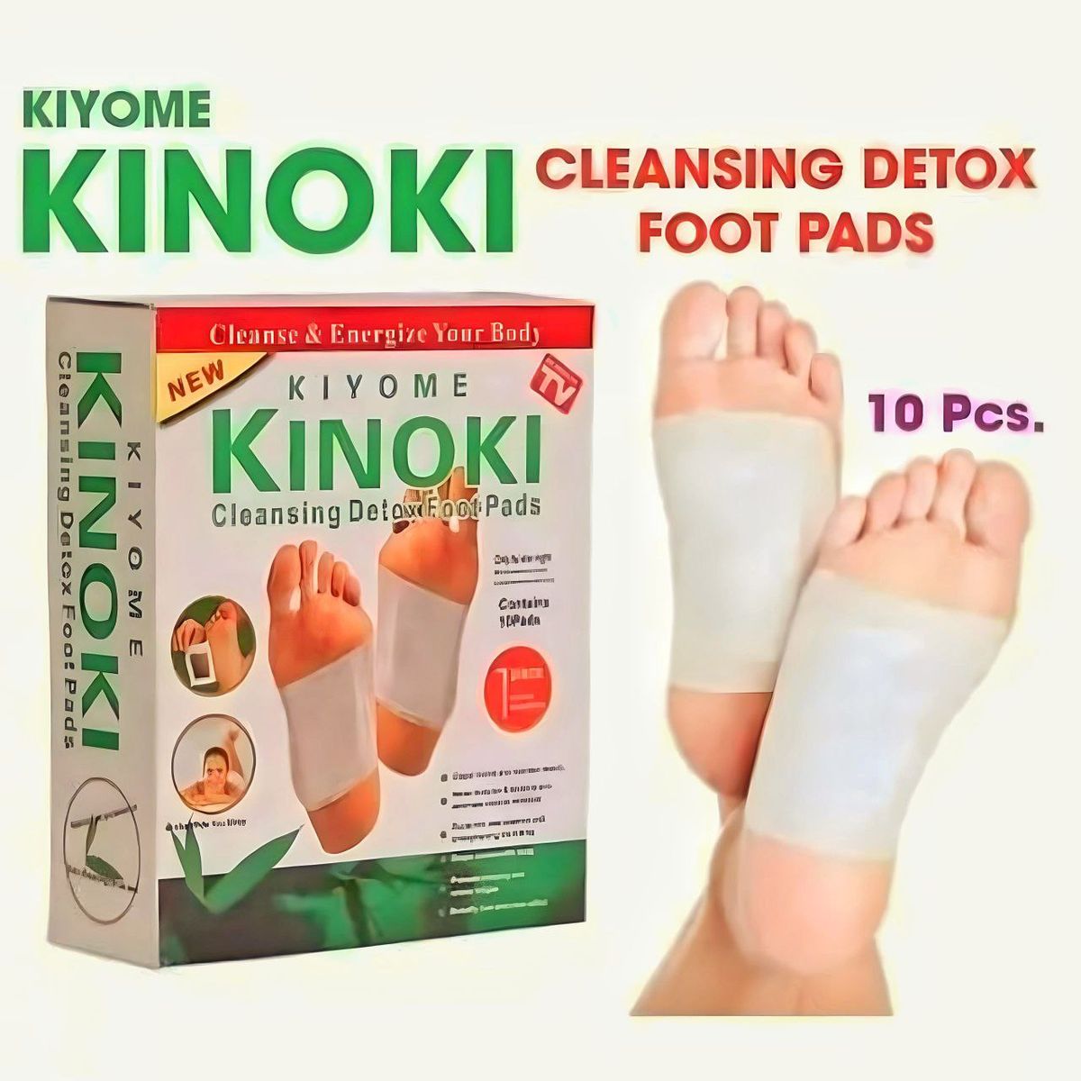 Kinoki Cleansing Detox Foot Pads 2PACKS (20PICS): Natural Detoxification For Refreshed Feet