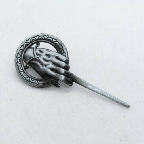 Retro Game Of Thrones Hand Of The King Brooch - Silver