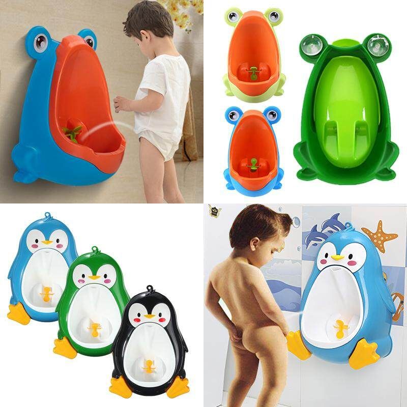 Lovely Frog Trainer Boy Kid Baby Children Potty Urine Urinal Pee Toilet Training Sky Blue And Orange