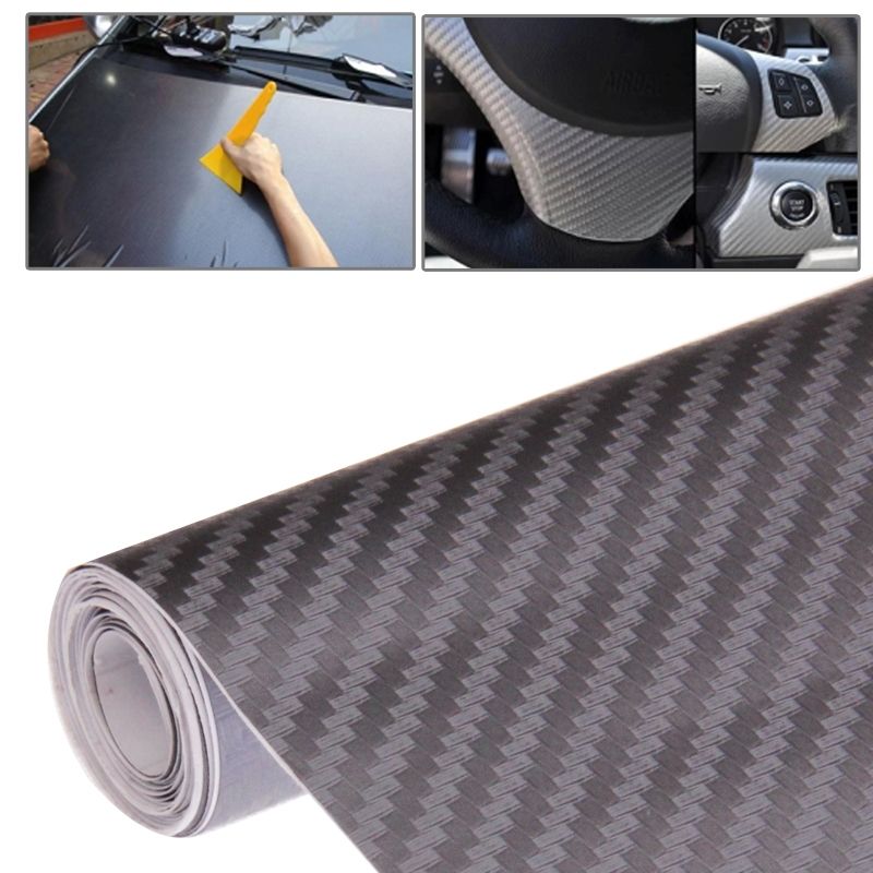 Car Decorative 3D Carbon Fiber PVC Sticker, Size: 127cm X 50cm