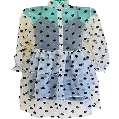 Polka Dot Skater Dress With Inner Dress