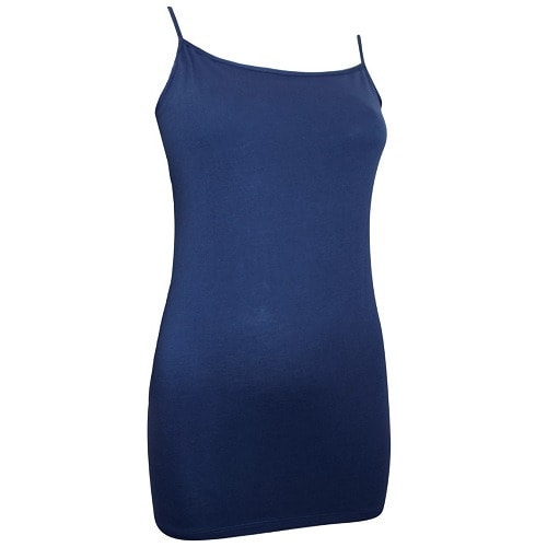 Longline Strappy Vest - Blue