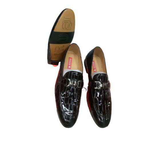 Rossi Croco Skin Shoe - Black