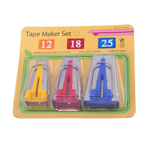 Bias Tape Maker Set Of 3 Most Used Sizes - 12mm, 18mm & 25mm