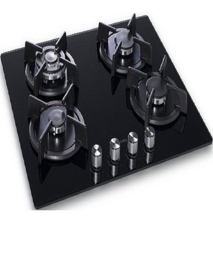 Four Burner Ceramic Gas Hob - Black