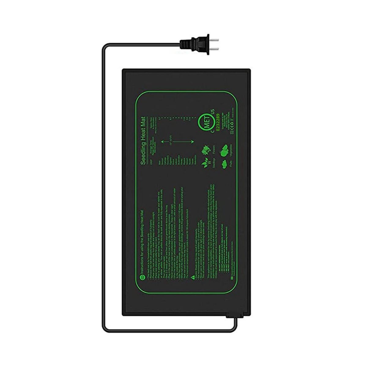 MET Certified ling Heat Mat Waterproof Durable Germination Station Heat Mat Warm Hydroponic Heating Pad UK Plug