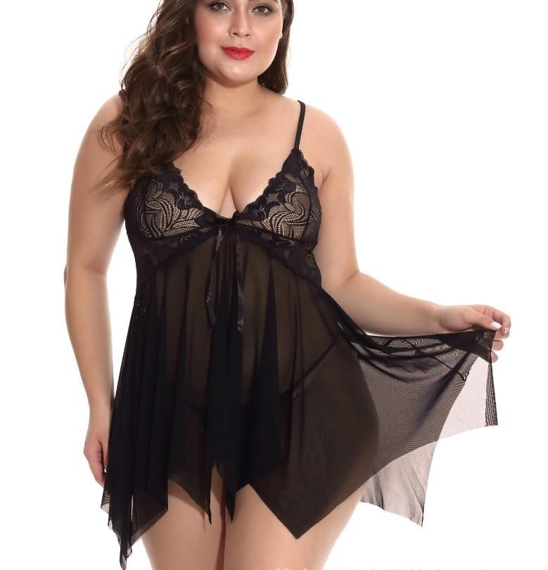 Women Lingerie Mesh Lace Irregular Sleeveless Dress