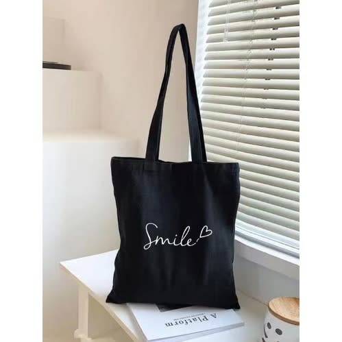 Smile Print Tote Bag