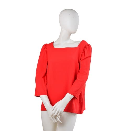 Women Square Neck Top - Red