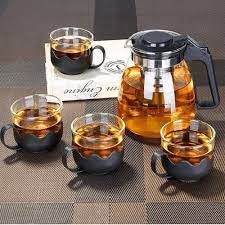 5 Pcs/Set Glass Tea Set Teapot