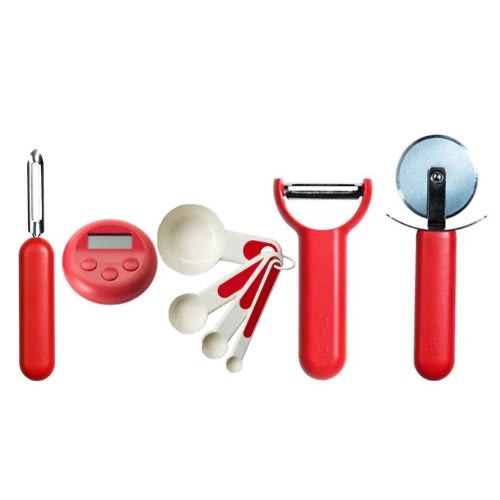Kitchen Tools Set- 5pcs - Red