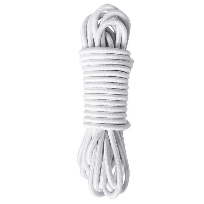 5 Meters 5mm Thickness Elastic Bungee Rope Shock Cord Tie Down  White