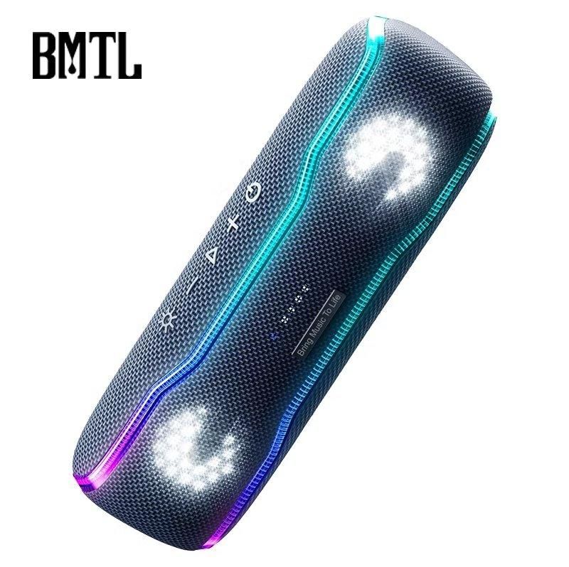 Portable Waterproof Bluetooth Speaker Deep Bass 30W With RGB Light For Outdoor