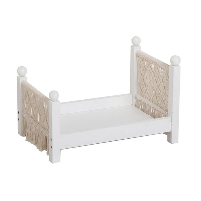 Props Baby Crib White Detachable Mini Bed Hanmade Furniture For Studio
