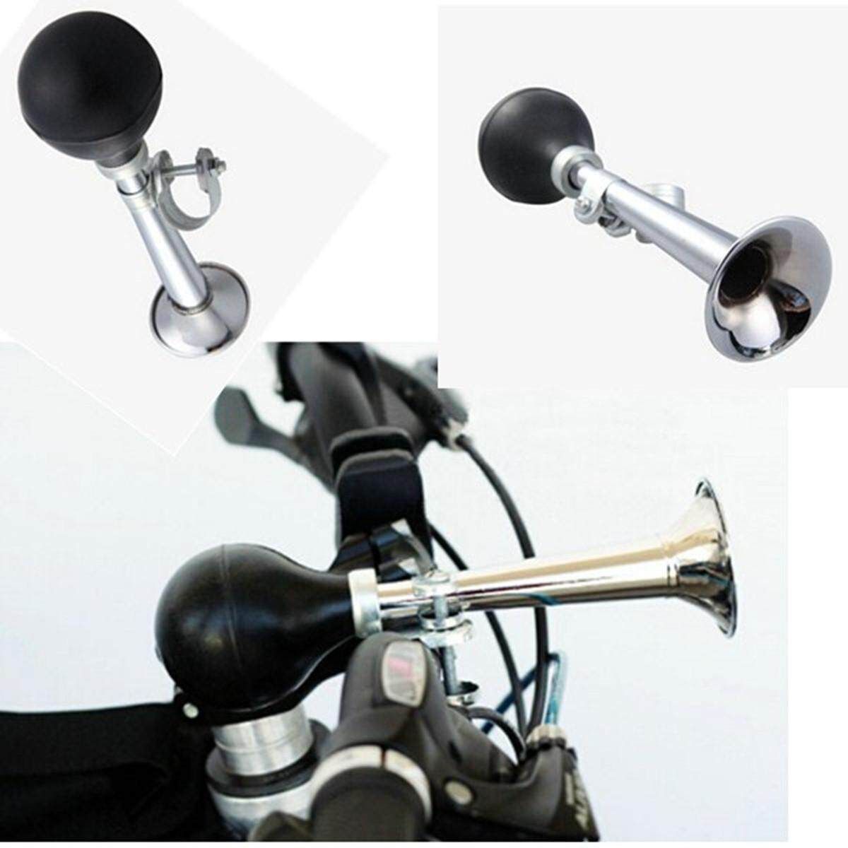 Bike Retro Metal Air Hooter Bell Bugle Squeeze Rubber Bulb Trumpet Bicycle Horn