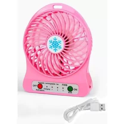Mini Rechargeable Hand Fan With Led Light