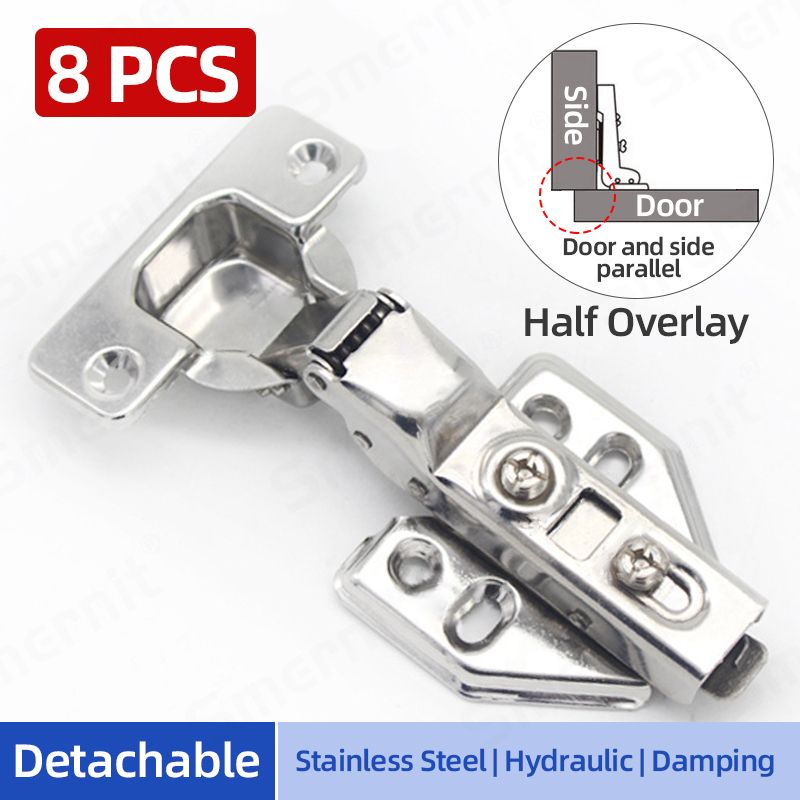 Hinges Furniture Fittings For Kitchen Cabinets Cupboard Wardrobe Dresser Stainless Steel Damper Buffer Soft Door Hinges Hardware