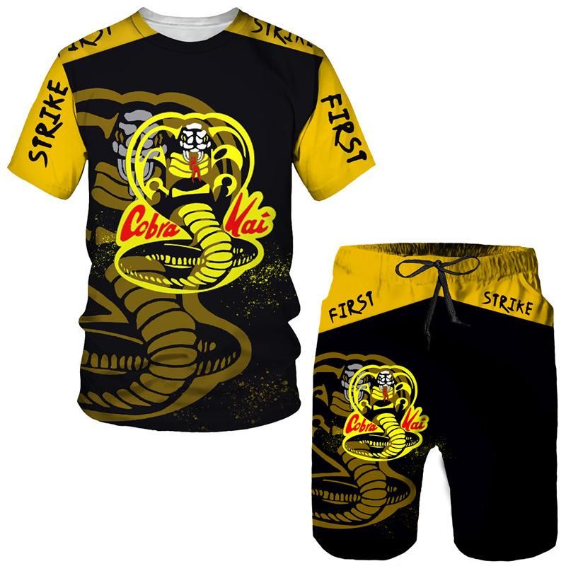 New Karate Invincible Kid Series Cobra Five 3D Digital Printed T-shirt Casual Cos Short Sleeve