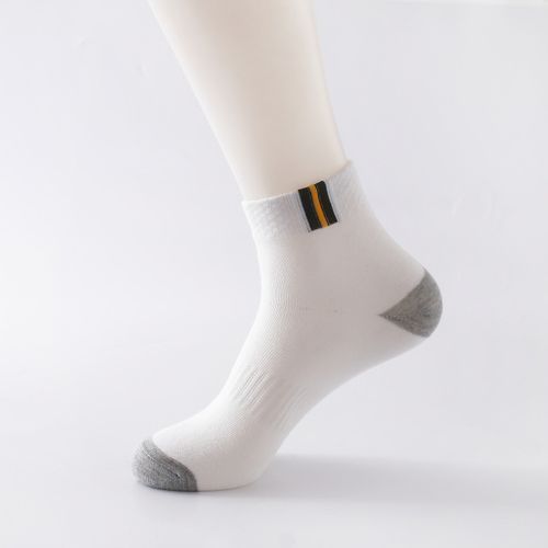 5 Pairs Of Socks Men's Sport Durable Solid Sewing Business