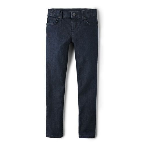 Girls Basic Super- Kind Skinny Jeans - Dark Blue Indigo