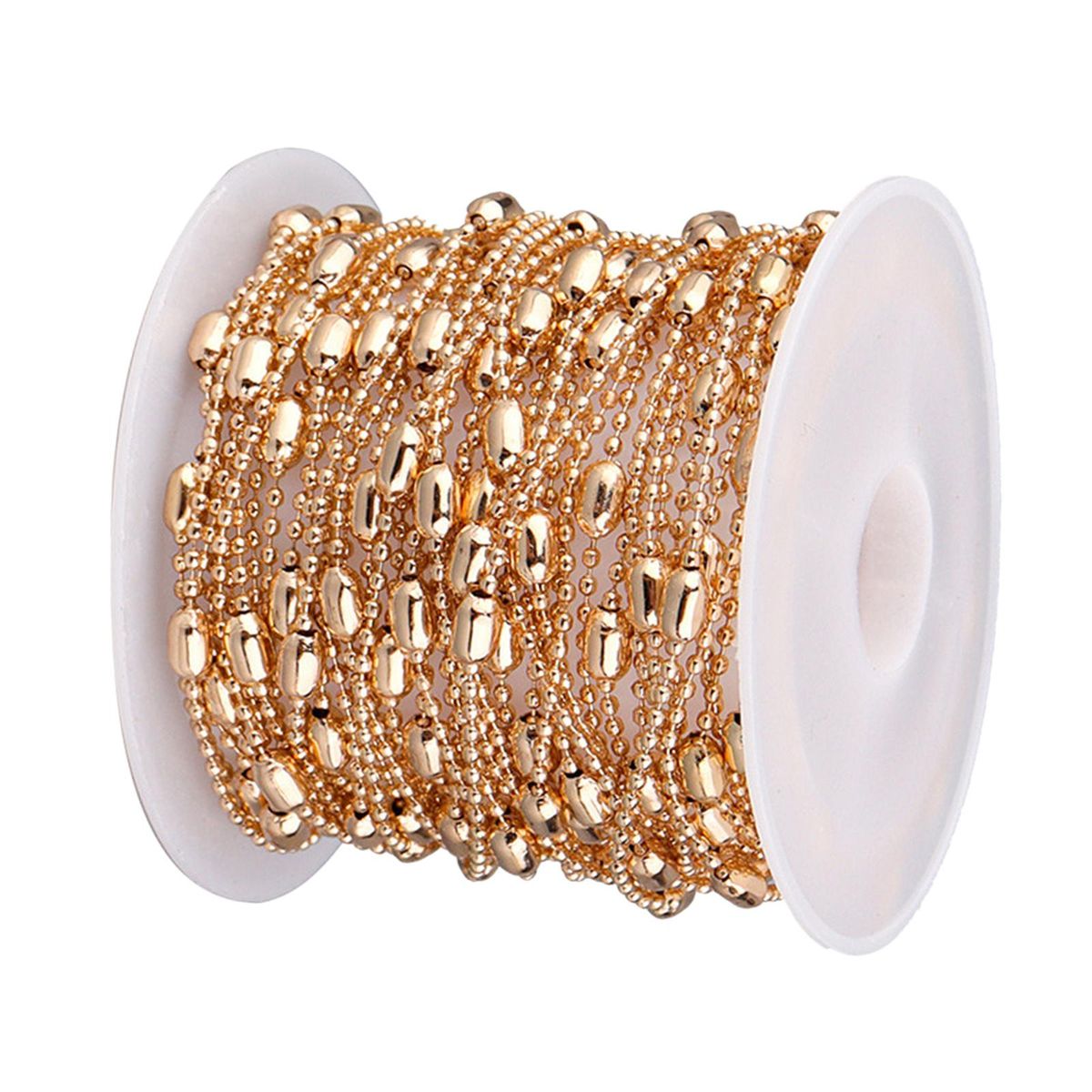 Acituna Metal Cable Chain Beaded Link DIY Anklet Necklace Rose Gold