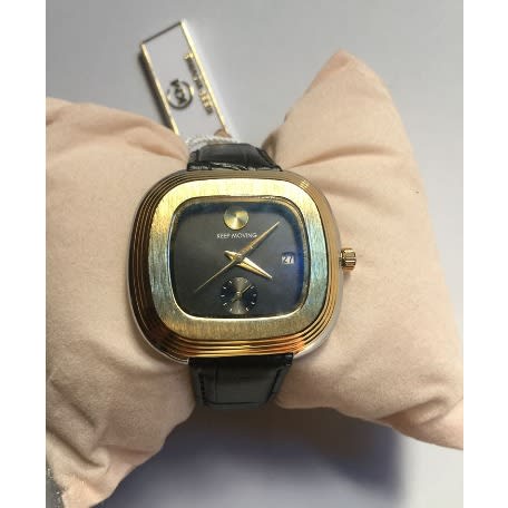 Women's Leather Strap Wrist Watch- Black