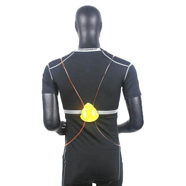 LED Fiber Reflective Night Cycling Running Outdoor Clothes Safety Sports Yellow
