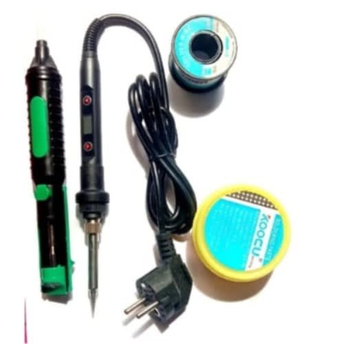 Adjustable Digital LCD Soldering Iron Station - Paste - Soldering Lead - Sucker