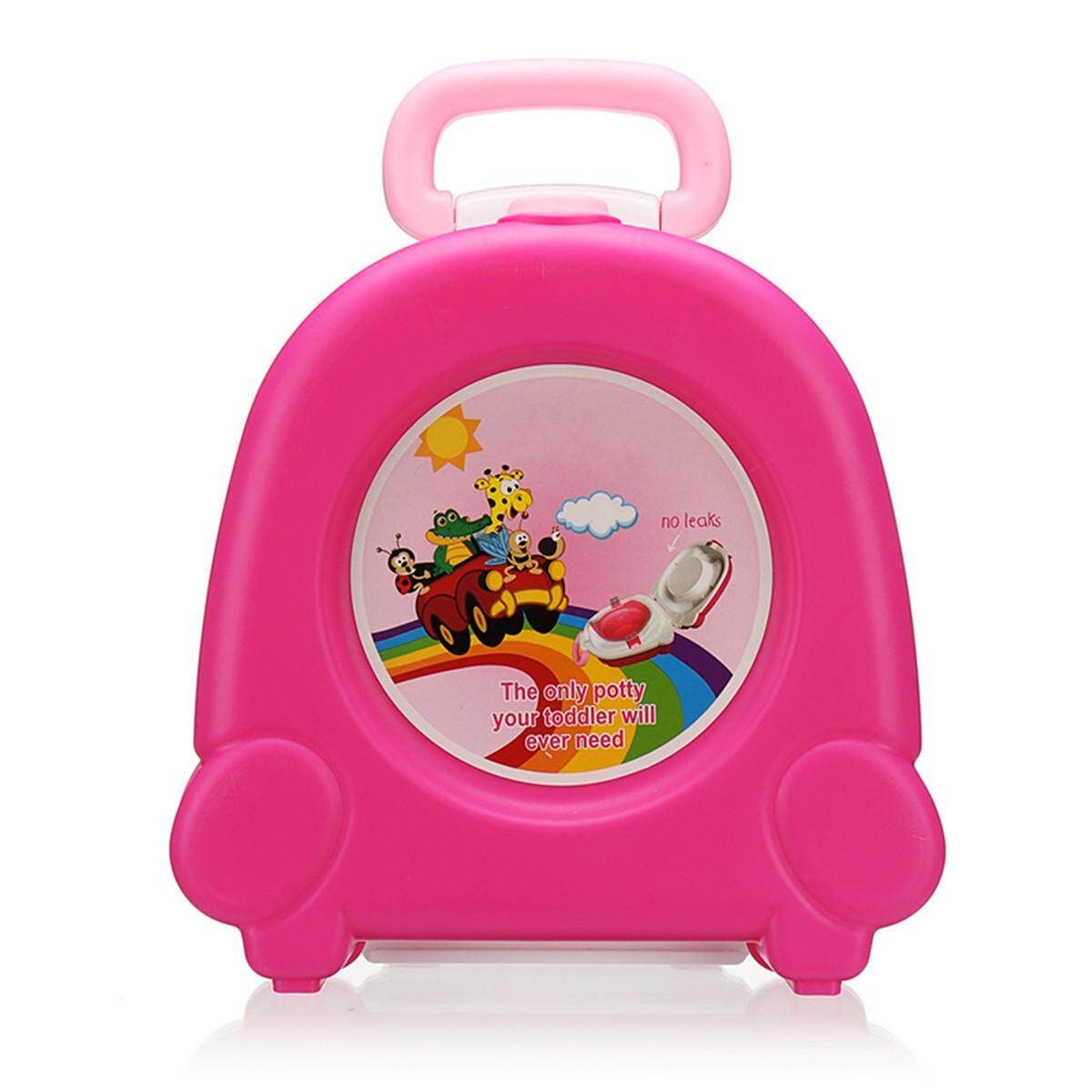 Portable Travel Potty Toilet Carry Seat Chair Toilet For Kids Baby Training Pink