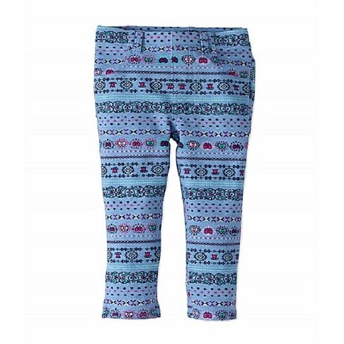 Girls Toddler Print Jeggings - Blue