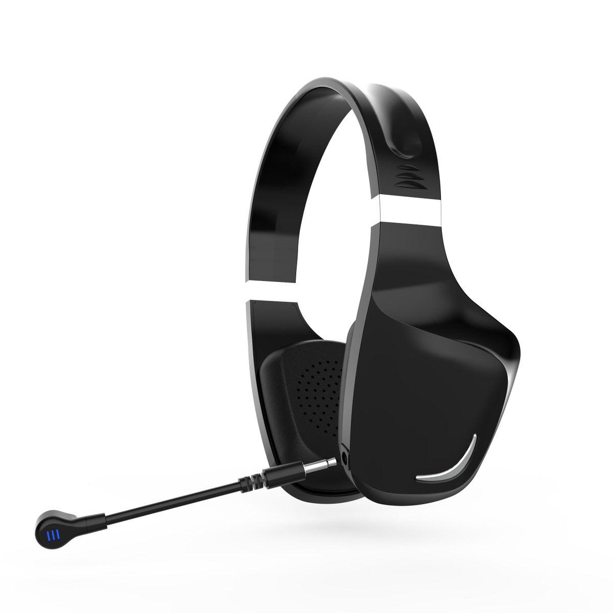 Bluetooth gaming headset with removable microphone, black