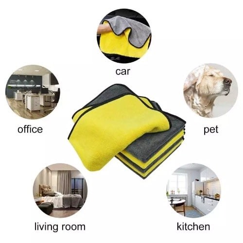 Multi-purpose Thick Microfiber Cleaning Cloth -3pcs