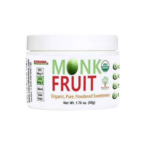 Organic Pure Monk Fruit Sweetener - 25% Mogroside V - 50g