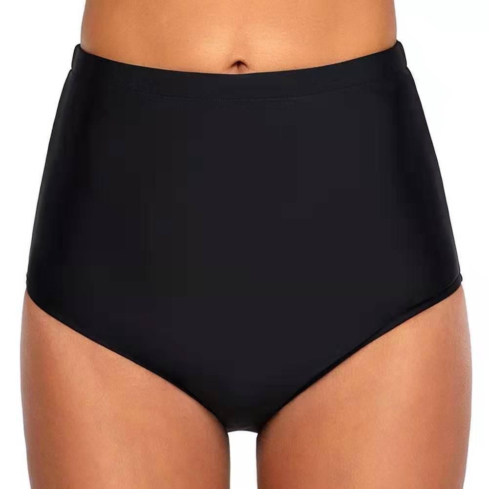 2021 new flat angle swimming trunks sun-proof and fat women's swimming trunks high waist triangle