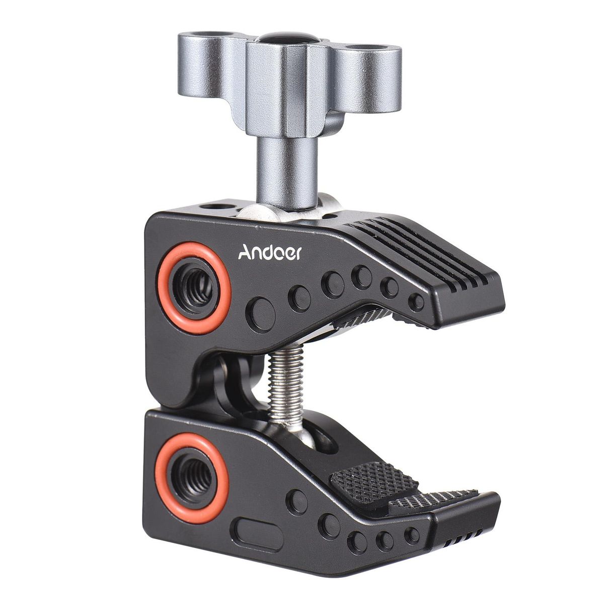 Andoer Super Clamp for Monitor LED Lights Flash Microphone Aluminum Alloy C Clamp Camera Clamp with 1/4 Inch & 3/8 Inch Screws Photography Accessories 3kg Load Capacity