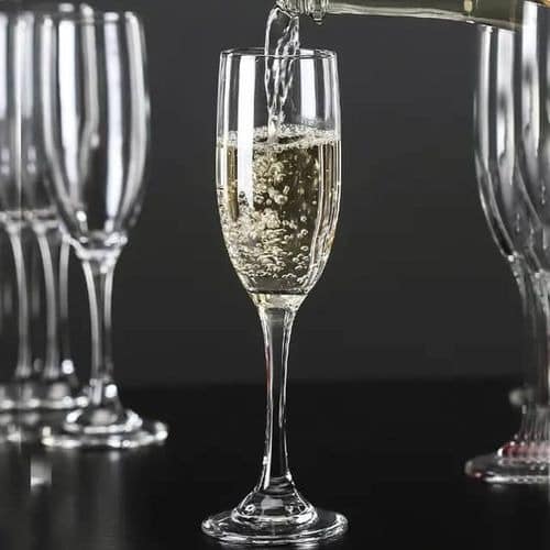 Slim Stemmed Champagne Glasses - 6Pcs
