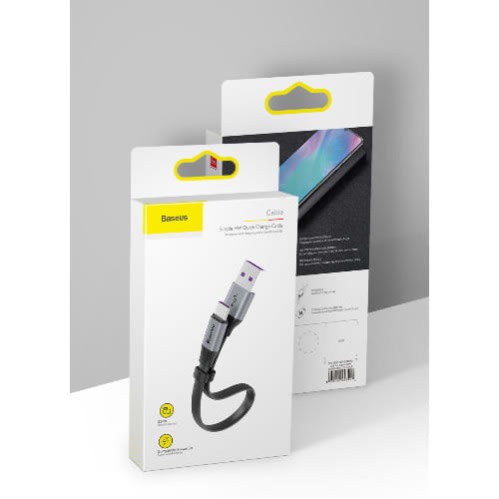 Simple Hw 2.3m 40w Usb To Type-c Super Quick Charging Sync Cable - Silver + Black