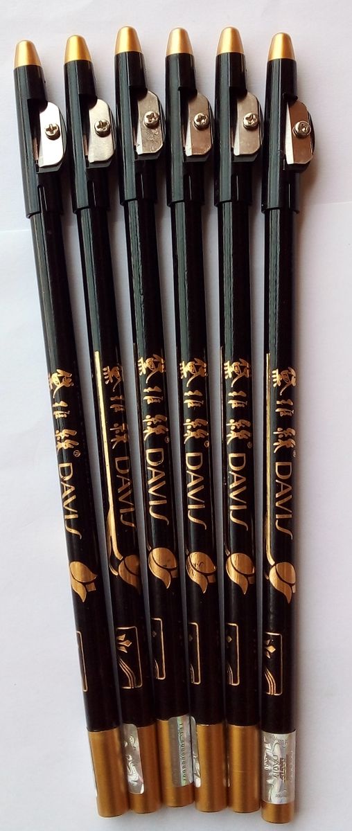 6 PCS 001 EYEBROW, EYELINER AND LIP LINER PENCILS