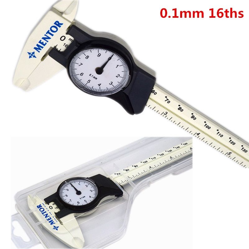 150mm 6inch Dial Vernier Caliper Digital Caliper Pure Plastic Caliper Depth Vernier Caliper Gauge Micrometer DIY Measuring Tools Plastic Dial