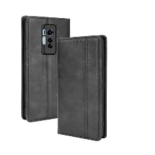 Leather Flip Case For Tecno Phantom X - Black