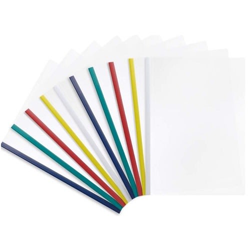 10 Pieces Transparent File With A Slide Stick