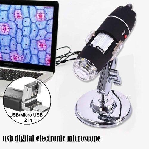 1600X USB Digital Microscope Handheld Mini Camera Soldering Stereo Electronic Endoscope Stand For Samsung Android Windows Mac( Add Type C)( )